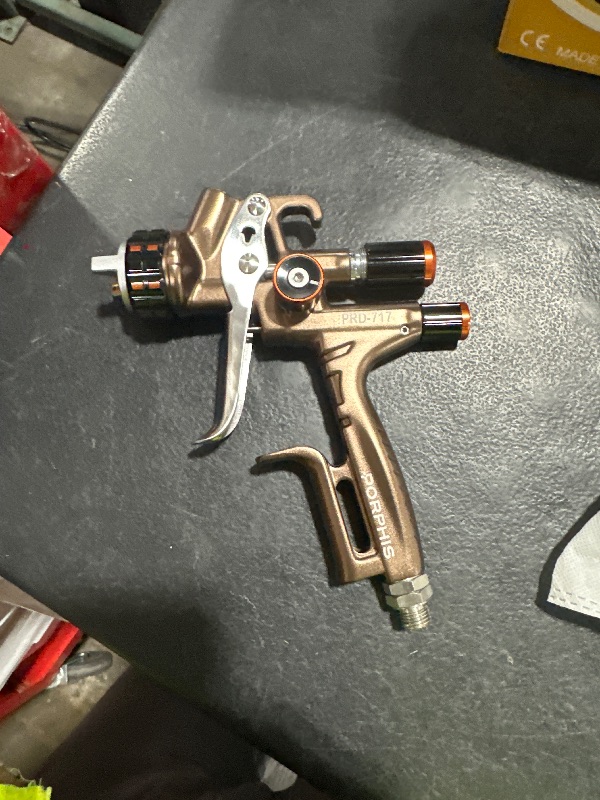 Photo 1 of PORPHIS Paint Spray Gun PRD-717 VS Type with Split Nozzle 1.3mm Automotive Refinishing Spray Gun, Brown