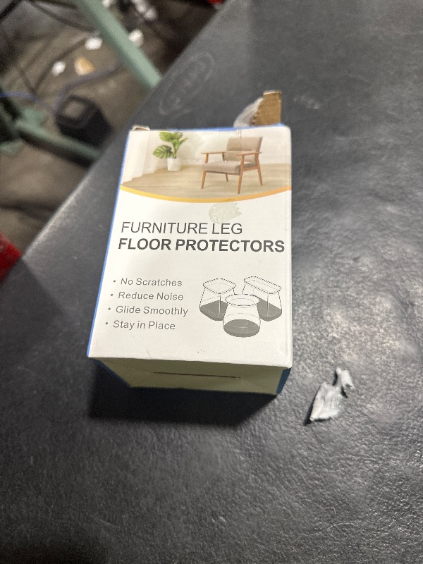 Photo 1 of Small Chair Leg Floor Protectors Chair Leg Protectors for Hardwood Floors Felt Silicone Caps Strengthen Bottom Protection Anti-Scratch Reduce Noise 32 Pack Clear Round Small Fit 1/2" to 3/4" (14-19mm)
