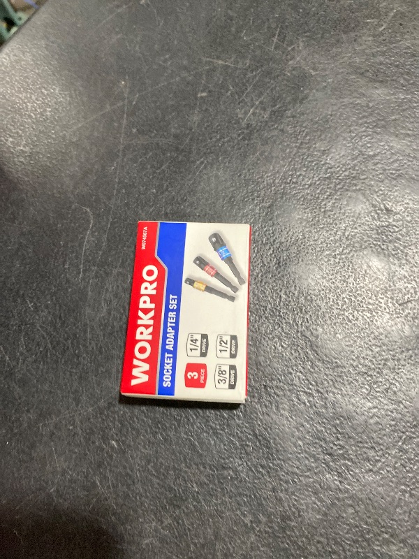 Photo 1 of WORKPRO Impact Grade Socket Adapter Set, 1/4", 3/8", & 1/2" Drive, Extension Driver Bit With Holder, for Power Drill to High Torque Impact Wrench