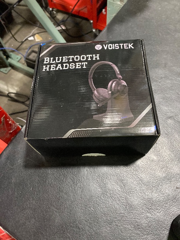 Photo 1 of Voistek Wireless Bluetooth Headset with Microphone for PC Laptop, Noise Cancelling Computer Headphones for Work, Office Calls, Teams, Zoom, Skype
