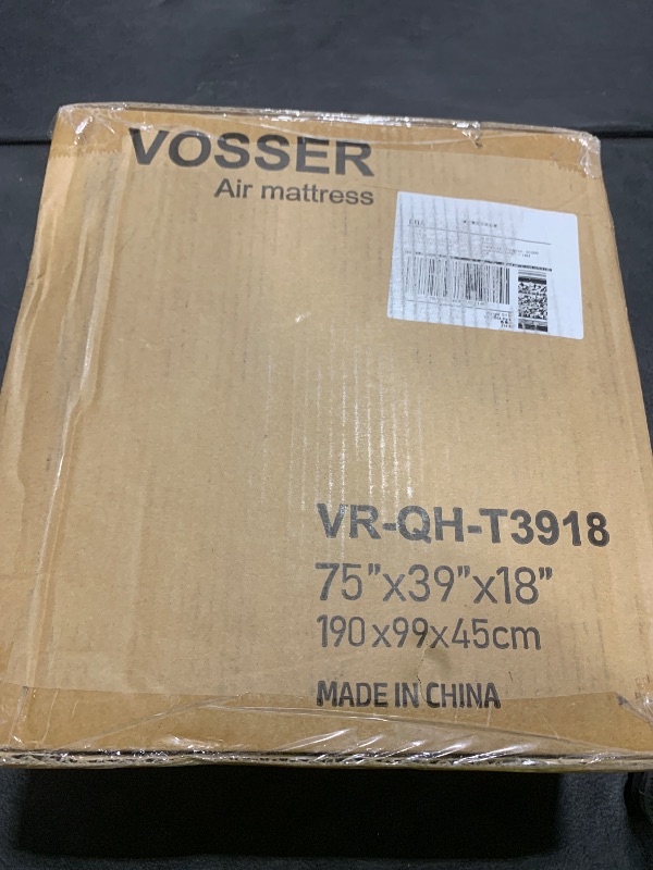 Photo 1 of VOSSER Air Mattress Twin with Built in Pump,18” Raised Blow Up Mattress,Inflatable Mattress in 2 Mins,Single Twin Size Air Mattress for Home,Floor&Camping, Air Bed for Adults,330LB Max,Black
