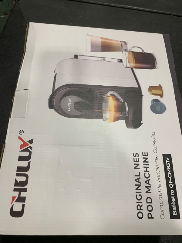 Photo 1 of CHULUX Mini Espresso Machine for Nespresso Pod, 20 Bar Single Serve Coffee Maker, 1400W, White