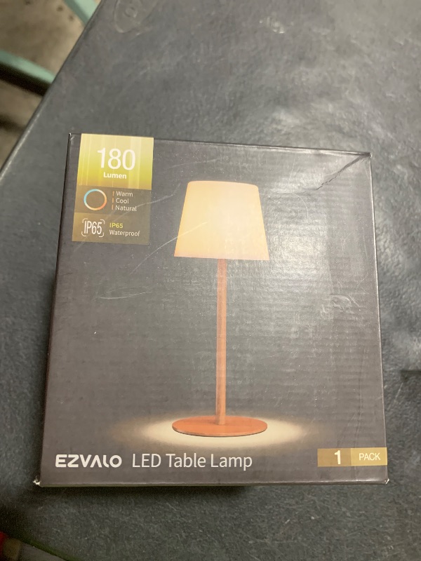 Photo 1 of EZVALO Outdoor Cordless Table Lamp, IP65 Waterproof 4500mAh Rechargeble Shower Lamp, Dimmable Touch Lamp, LED Night Light Lamp for Bathroom Patio Camping Restaurant Home?1 Pcs?
