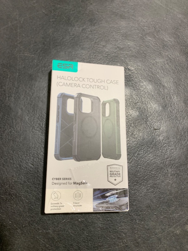 Photo 1 of ESR for iPhone 16 Pro Case, 23 ft Military-Grade Drop Protection with Camera Control Button, Heavy Duty Magnetic Phone Case, Compatible with MagSafe Accessories, Cyber Series, Black