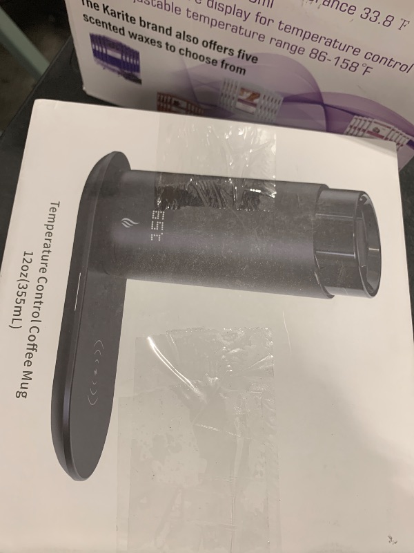 Photo 1 of LEGARDLILIU Temperature Control Heated Coffee Mug Smart Self Heating Travel Mug 12 Oz App Controlled Warmer Mug 4-10 Hour LED Display Keep Coffee Hot All Day Fast Wireless Charger Base Iron Black