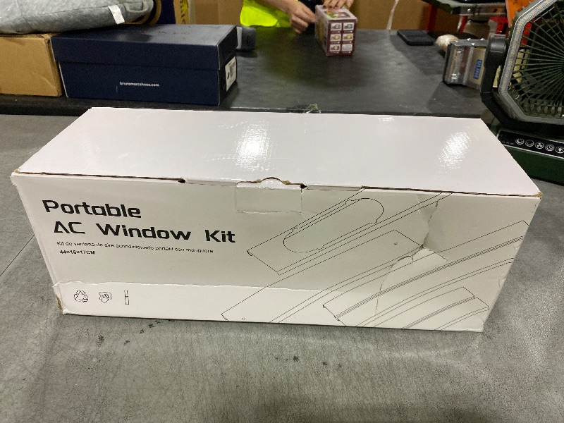 Photo 1 of Portable Air conditioner Window Kit, Adjustable Vertical/Horizontal Sliding Window Kit Plate for Unit, AC Window Vent Seal Suitable for 5.9” AC Exhaust Hose