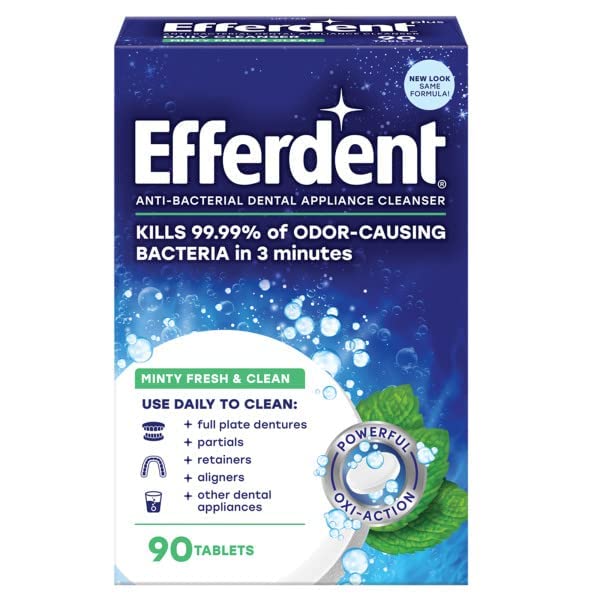 Photo 1 of Efferdent Retainer Cleaning Tablets, Denture Cleanser Tablets for Dental Appliances, Complete Clean, 20 count(Pack of 6)