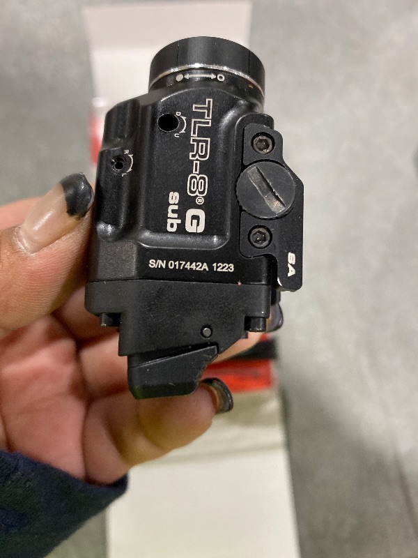 Photo 1 of Streamlight 69469 TLR-8 HL-X sub USB 1000-Lumen Weapon Rail-Mounted Rechargeable Tactical Flashlight with Integrated Red Aiming Laser for Springfield Armory Hellcat Only, Black