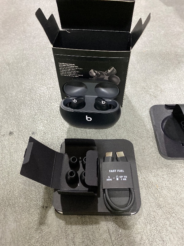 Photo 1 of PARTS ONLY --------------------------------------------------------------Beats Studio Buds - True Wireless Noise Cancelling Earbuds - Compatible with Apple & Android, Built-in Microphone, IPX4 Rating, Sweat Resistant Earphones, Class 1 Bluetooth Headphone