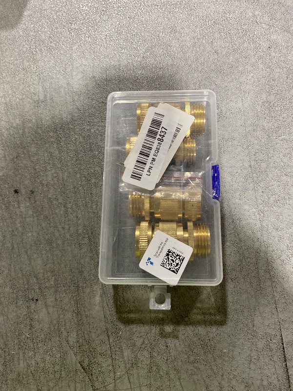 Photo 1 of HQMPC Male Garden Hose Quick Connect Solid Brass Quick Connector Garden Hose Fitting Water Hose Connectors 3/4 inch GHT (4 Female+ 4Male)