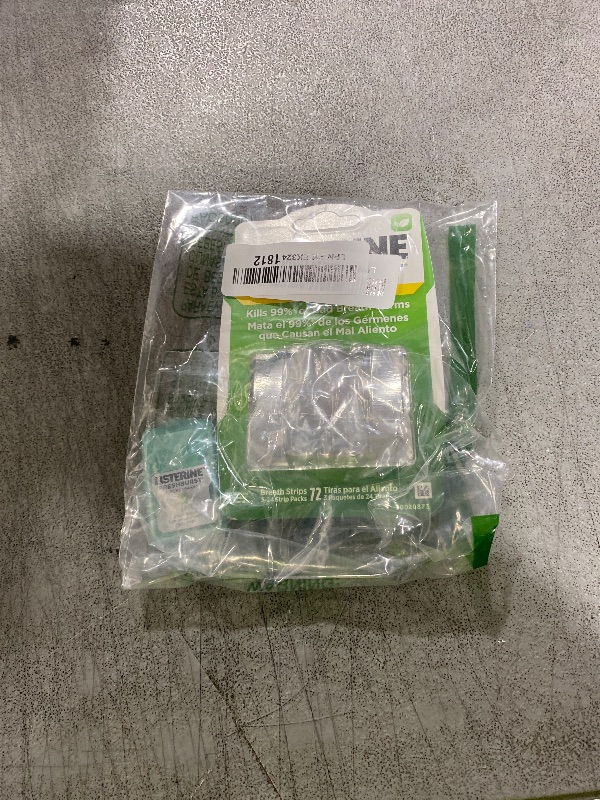 Photo 1 of Listerine Freshburst Pocketpaks Portable Breath Strips, Dissolving Breath Freshener Strips Kill 99% of Germs that Cause Bad Breath, Portable for On-the-Go, Minty Flavor, 3 x 24-strips