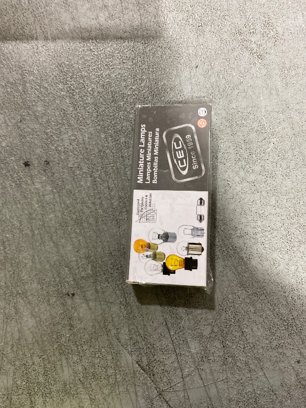 Photo 1 of CEC Industries 194 Light Bulb 14V, 3.78W, T3.25 Shape, C-2F Filament, Glass Wedge (10-Pack)
