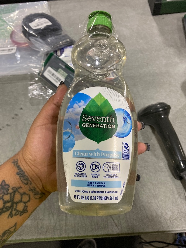 Photo 1 of Seventh Generation Dish Liquid Soap Free & Clear liquid soap Dishwashing Soap Dish Soap for sensitive skin 19 oz