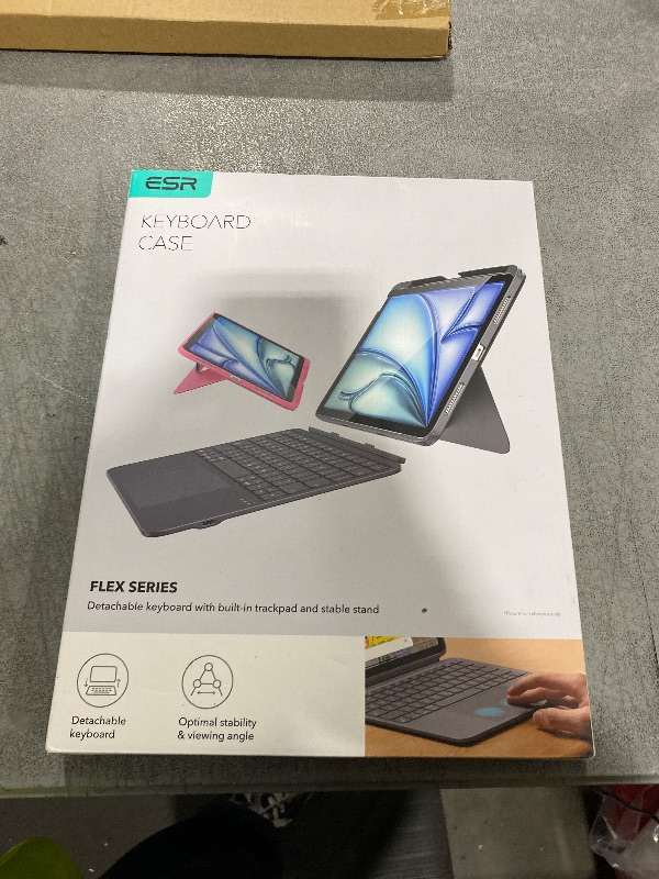 Photo 1 of ESR for iPad (A16) 11th/10th Gen Flex Keyboard Case, Ultra-Light Magnetic Detachable Keyboard for iPad 10.9" with Writing/Viewing Modes, Larger Precision Trackpad, Dark Gray