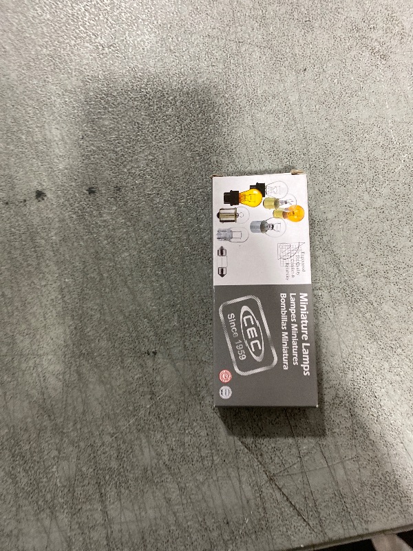 Photo 1 of CEC Industries 194 Light Bulb 14V, 3.78W, T3.25 Shape, C-2F Filament, Glass Wedge (10-Pack)