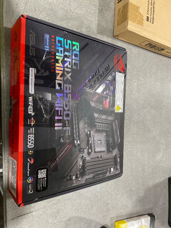 Photo 1 of Asus ROG Strix B550-F Gaming WiFi II AMD AM4 (3rd Gen Ryzen) ATX Motherboard (PCIe 4.0,WiFi 6E, 2.5Gb LAN, BIOS Flashback, HDMI 2.1, Addressable Gen 2 RGB Header and Aura Sync)