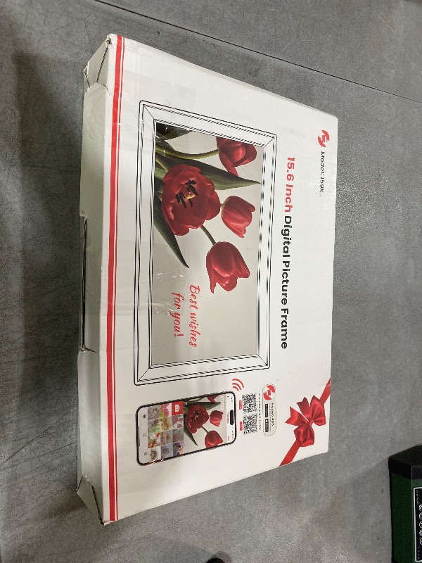 Photo 1 of 64GB Frameo 15.6" Digital Picture Frame Large 1920 x 1080 IPS FHD Touch Screen WiFi Electronic Photo Frames Share Moments Instantly Anywhere Photo Gifts for Parents and Grandparents