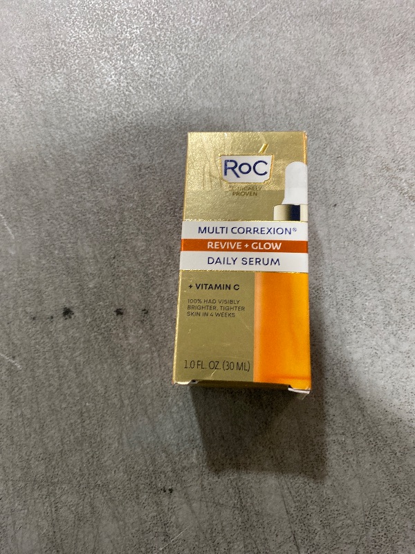 Photo 1 of RoC Multi Correxion Revive + Glow 10% Active Vitamin C Serum for Face, Daily Anti-Aging Wrinkle and Skin Tone Skin Care Treatment, Brightening Serum , 1 Fluid Ounce