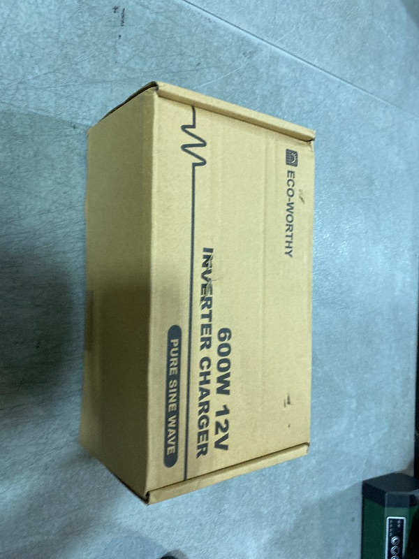 Photo 1 of ECO-WORTHY 600W Pure Sine Wave Inverter Charger, Power Inverter with 25A LiFePO4 Battery Charger, 12V to 110V for UPS Backup Power Deep-Cycle Batteries RV Boat Home