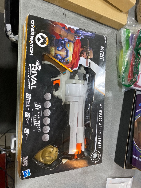 Photo 1 of Nerf Overwatch McCree Rival Blaster with Die Cast Badge & 6 Overwatch Rival Rounds