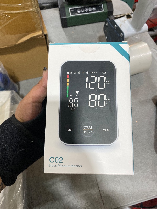 Photo 1 of Oklar Blood Pressure Monitor Upper Arm Monitors for Home Use BP Machine Sphygmomanometer with 2x120 Reading Memory Adjustable Arm Cuff 8.7"-15.7" Large Display with LED Background Light Storage Bag
