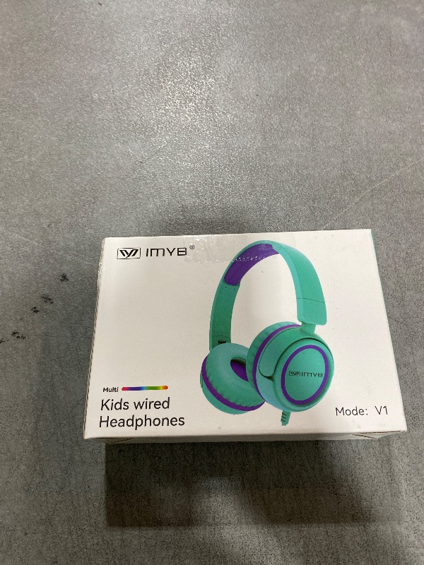 Photo 1 of IMYB V1 Kids Headphones, Wired Stereo Foldable Tangle-Free 3.5mm Adjustable On-Ear Headphones for Kids for School/Toddlers/Childrens/Teens/Boys/Girls/Ipad/Tablet/Kindle/Phones/Travel/Plane (Green)