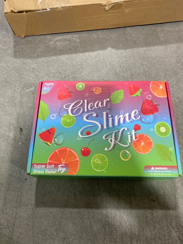 Photo 1 of Clear Slime Kit 10 Pack Crystal Clear Slime Set Non Sticky Premade Jelly Cubes Pack Party Favors Stress Anxiety Relief Toy for Boys Girls Holiday Toys for Kids