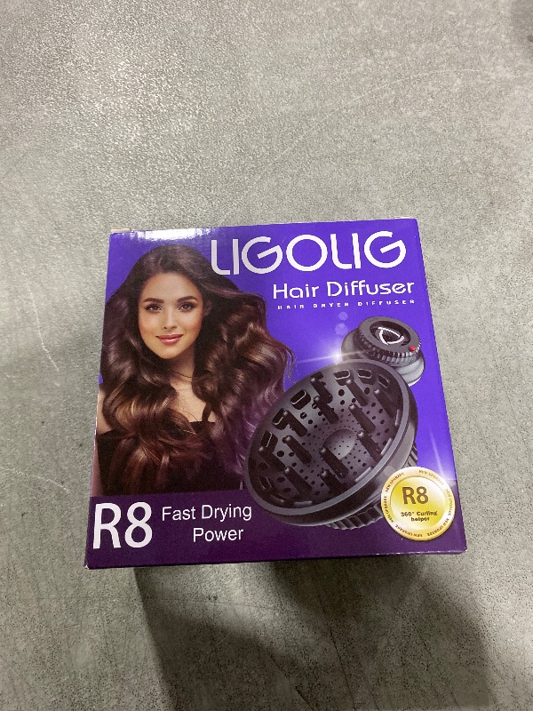 Photo 1 of LIGOLIG Hair Difuser Attachment Universal Diffuser Hair Dryer for 1.4-inch to 2.4- inch Blow Dryer, Hair Diffuser for Curly Hair and Natural Wavy Hair (Black)
