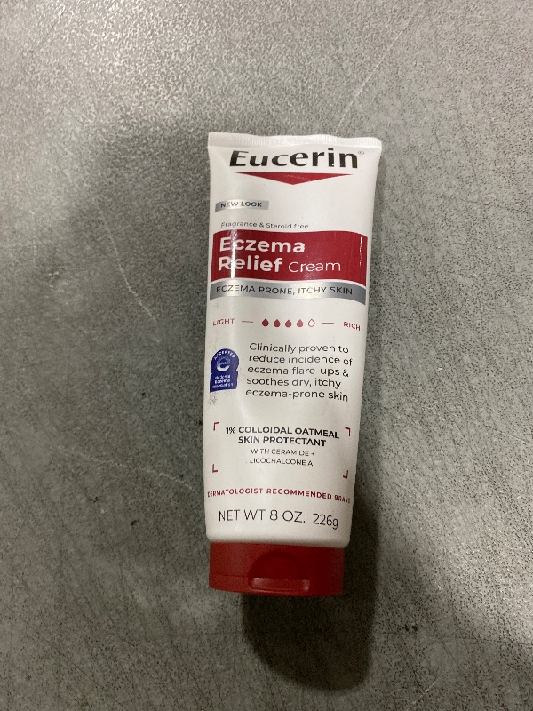 Photo 1 of Eucerin Eczema Relief Cream, Full Body Lotion, Moisturizing Eczema Cream with Colloidal Oatmeal (Skin Protectant) and Ceramide 3, 8 Oz Tube