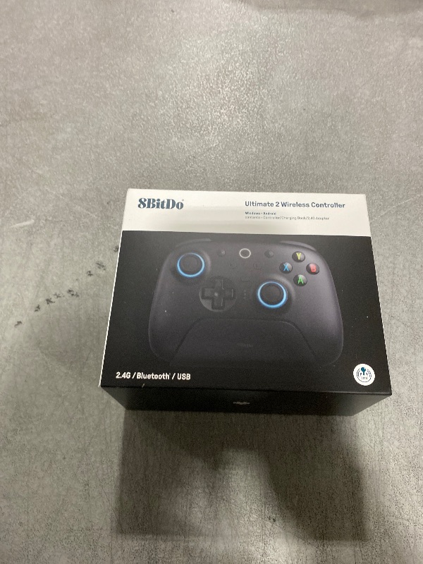 Photo 1 of 8Bitdo Ultimate 2 Wireless Gaming Controller with TMR Joysticks, Switchable Hall Effect/Tactile Triggers, 8Speed Wireless Tech, Charging Dock, RGB Fire Ring for PC & Android - Black