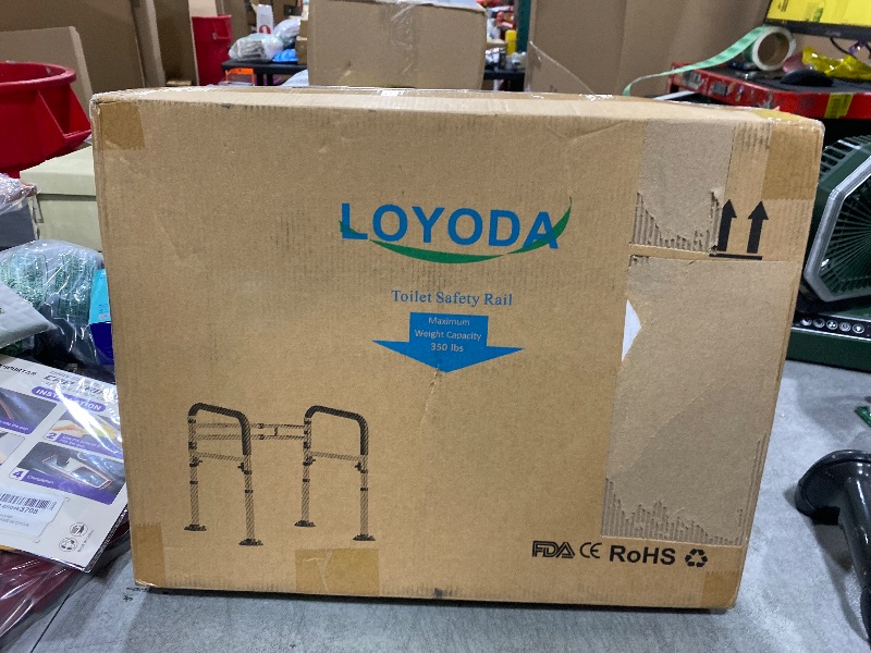 Photo 1 of Loyoda Toilet Safety Rails,Height-Adjustable Toilet Frame Width-Adjustable Toilet Handles Foldable Toilet Rail Provides Support for Seniors ? Pregnant ?Disabled ?Gray?
