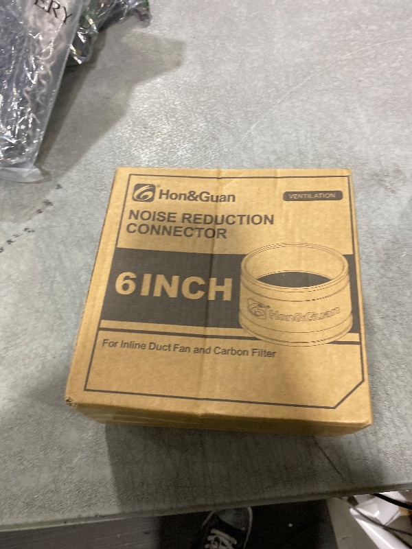 Photo 1 of Hon&Guan 6 Dust Collection Fittings Rubber Noise Reduction Clamp for 6 Inch PVC Pipe/HVAC Inline Duct Fans and Carbon Filters/Duct Reducer