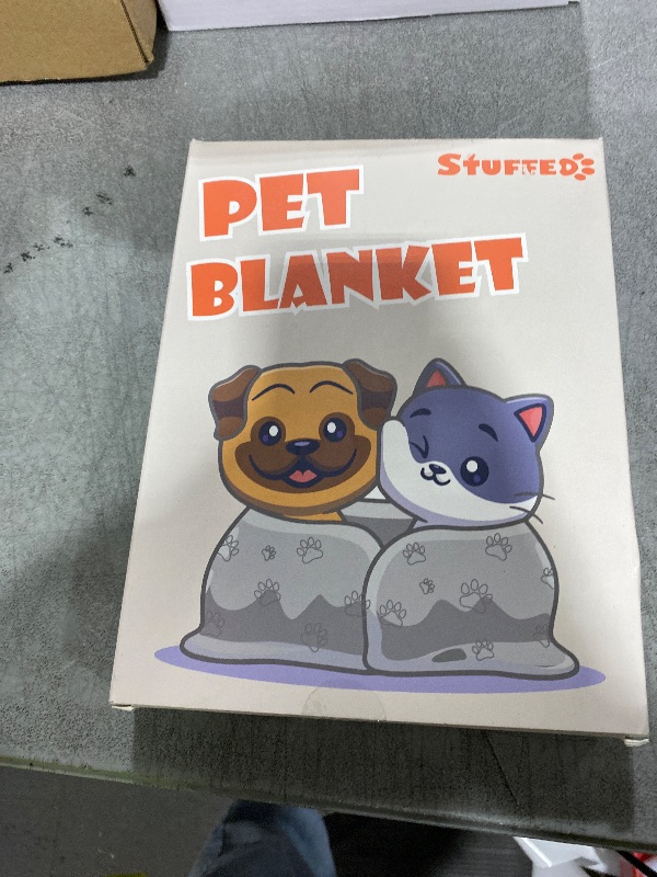 Photo 1 of Stuffed® Premium Soft Dog Blanket Washable, 40"x32" Cat Blanket for Indoor Cats Large Medium Small Dog Gifts Puppy Essentials (Grey)
