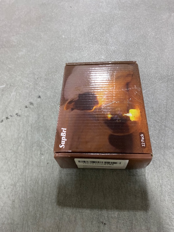 Photo 1 of SupBri 12 Pack Flameless Tea Lights Candles Battery Operated, Crystal Led Tealight Candles,Votive Electric Fake Candles for Valentines Wedding Diwali Christmas Decorations