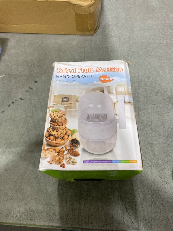 Photo 1 of Nut Chopper, Portable Manual Nut Grinder with Hand Crank For All Nuts, Hand Held Food Shredder Cutter Mincer Blender Meat Grinder Kitchen Tool for Making Toppings(White)
