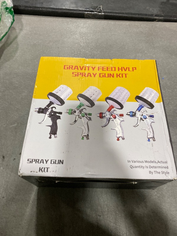 Photo 1 of Zeinlenx HVLP Spray Gun With 10Pcs 600ML Disposable Paint Cups, Automotive Gravity Feed Spray Gun Kit With 4 Nozzles,1.4/1.7/2.0/2.5mm, Sprayer Gun with Air Compressor Regulator for Auto Paint (Green)
