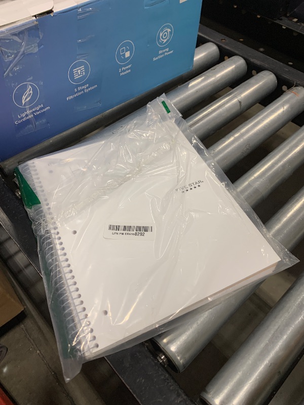 Photo 1 of Five Star Spiral Notebook + Study App, 3 Subject, College Ruled Paper, Fights Ink Bleed, Water Resistant Cover, 8-1/2" x 11", 150 Sheets, White (72464)