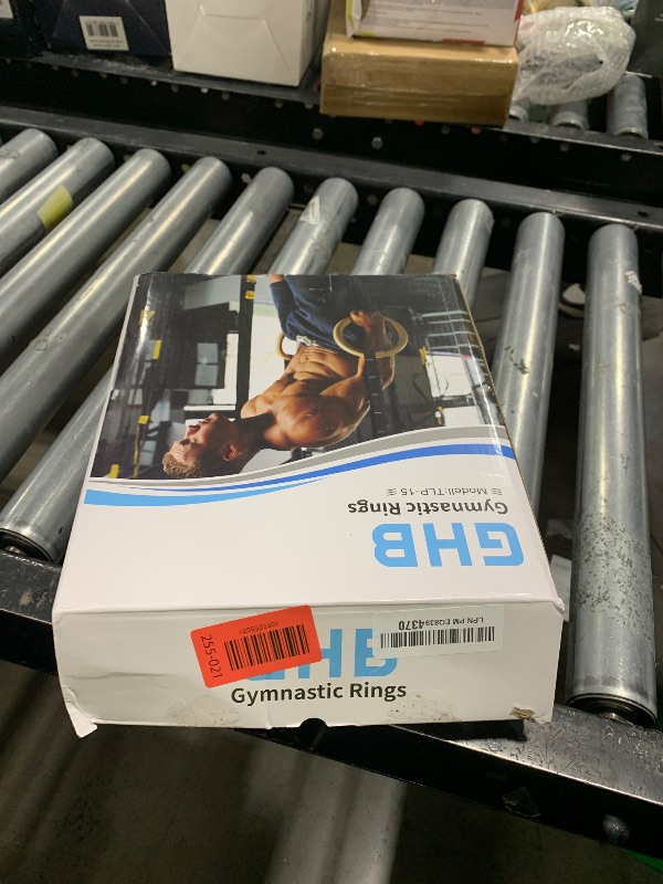 Photo 1 of GHB Gymnastic Rings Wooden Gym Rings 1.25" Olympic Rings Adjustable Straps Pull Up Rings Sets for Workout Bodyweight Fitness Training