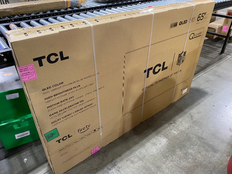 Photo 1 of TCL 65-Inch Class Q65 QLED 4K Smart TV with Fire TV (65Q651F, 2024 Model), Dolby Vision, HDR PRO+, Dolby Atmos, Alexa Built-in with Voice Remote, Apple AirPlay 2 Compatibility, Streaming Television