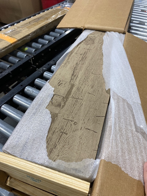 Photo 1 of Ekena Millwork BMHH3C0080X060X096NG 3-Sided (U Hand Hewn Endurathane Faux Wood Ceiling Beam, 8"W x 6"H x 8'L, Natural Golden Oak