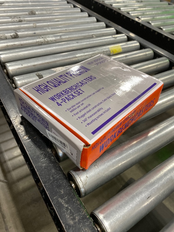 Photo 1 of SOLEJAZZ Workbench Casters Wheels 660Lbs Retractable Casters Set of 4 Heavy Duty Side Mount Caster Rollers 2.5" Stepdown Castor Wheels for Bench Machinery Work Table with Installation Template, 4 Pack