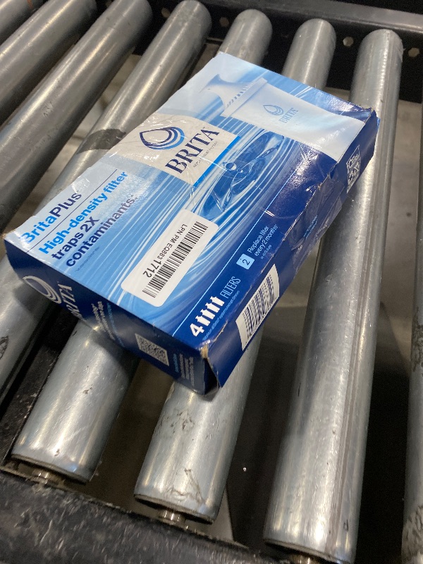 Photo 1 of Brita Plus Water Filter, BPA-Free, High-Density Replacement Filter for Pitchers and Dispensers, Reduces 2x Contaminants*, Lasts Two Months or 40 Gallons, Includes 4 Filters