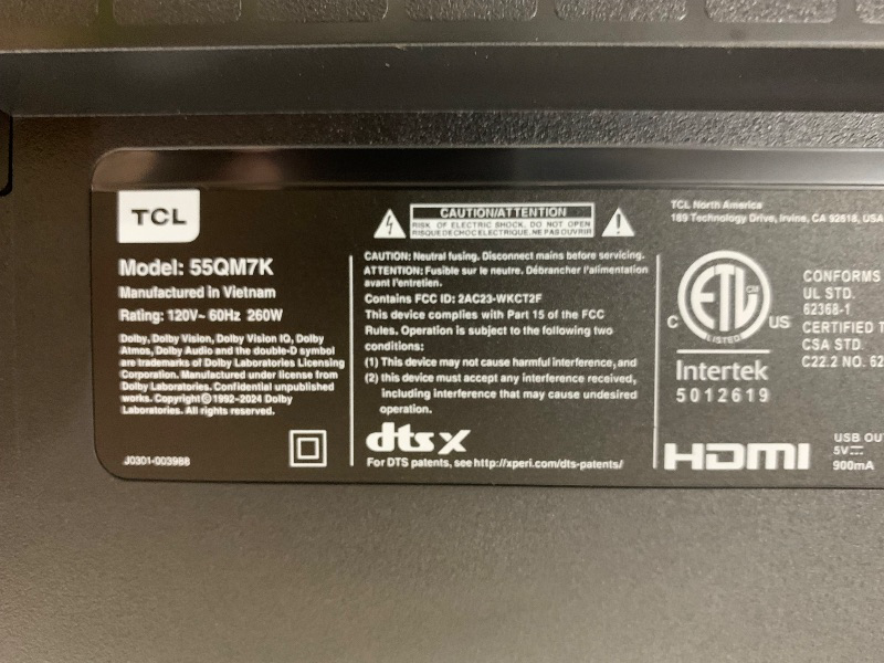 Photo 1 of TCL 55-Inch Class QM7K Series QD-Mini LED 4K UHD Google Smart TV Best Premium Mini-LED TV - QLED, 144hz, 240hz Gaming Rate, Anti-Reflective Screen, Bang & Olufsen Audio, Atmos (55QM7K, 2025 Model)