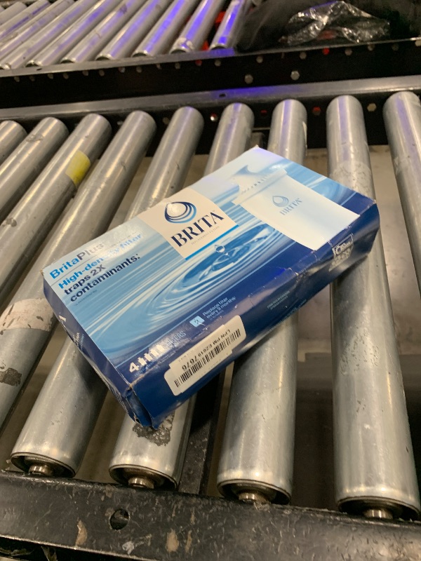 Photo 1 of Brita Plus Water Filter, BPA-Free, High-Density Replacement Filter for Pitchers and Dispensers, Reduces 2x Contaminants*, Lasts Two Months or 40 Gallons, Includes 4 Filters