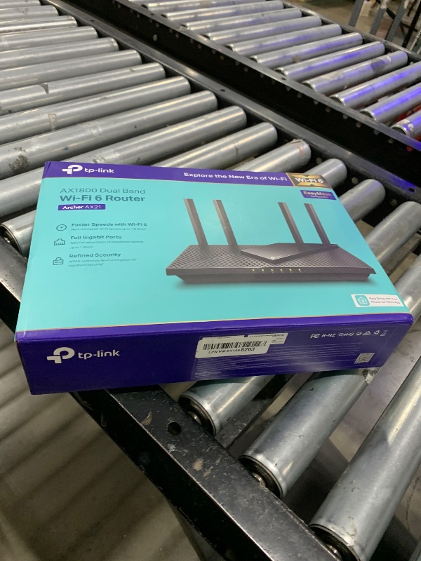 Photo 1 of TP-Link AX1800 WiFi 6 Router V4 (Archer AX21) – Dual Band Wireless Internet, Gigabit, Easy Mesh, Works with Alexa - A Certified for Humans Device, Free Expert Support