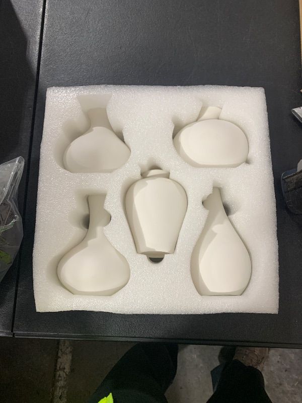 Photo 1 of 5 PC MINI CERAMIC VASES 