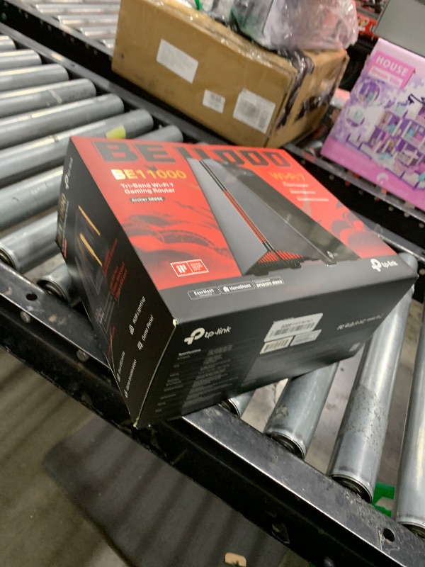 Photo 1 of TP-Link Tri-Band BE11000 Wi-Fi 7 Gaming Router Archer GE650 | 6-Stream 11 Gbps supports 320MHz | 2×5G + 3×2.5G Ports USB 3.0 | Game Acceleration, Dedicated Gaming Port & Panel, RGB Lighting|HomeShield