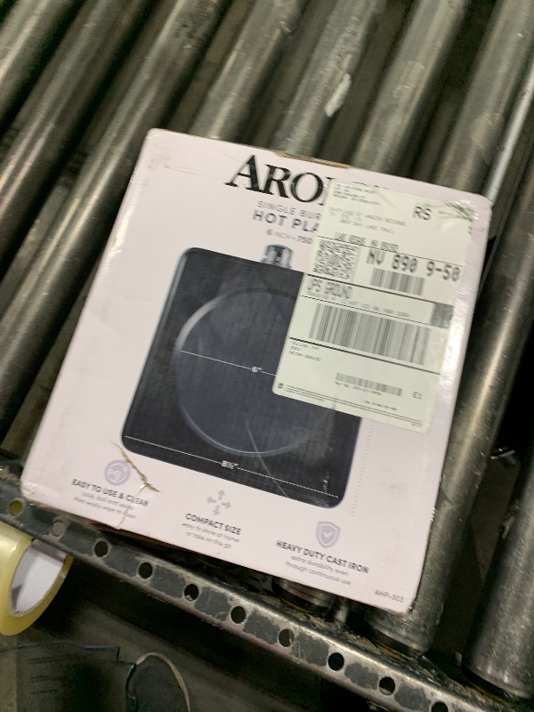 Photo 1 of Aroma Housewares AHP-303 Single Burner Hot Plate, Metal, Black