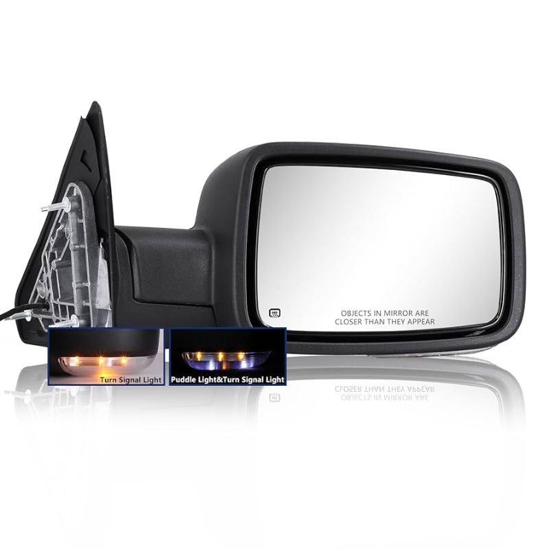Photo 1 of Side Mirror for Dodge Ram - Compatible with Towing Mirror 2009-2018 Dodge Ram 1500 2500 3500 