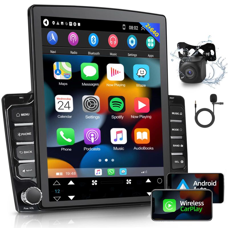 Photo 1 of [2G+64G] Android 13 Double Din Vertical Car Stereo 